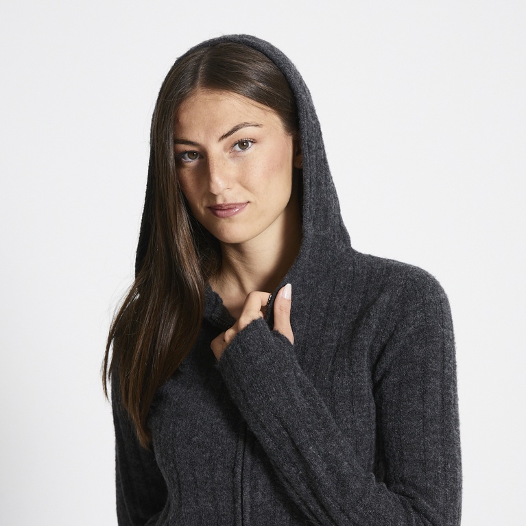 Knitted zip hood "Kaylin"